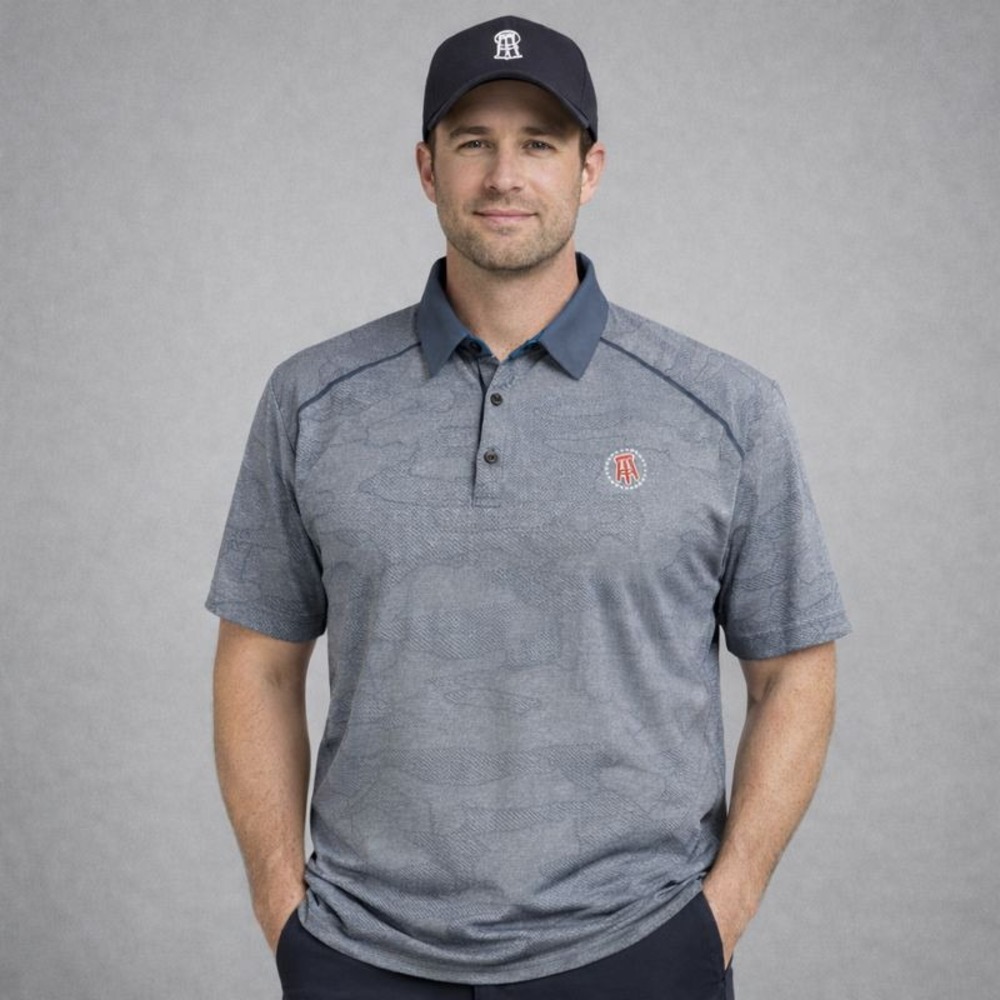 UNRL x Barstool Sports Mens‎ Blue Camo Golf Polo Shirt XXL Performance
